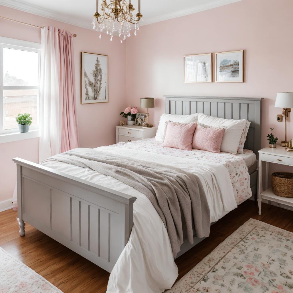 A feminine bedroom with by @ai_generated