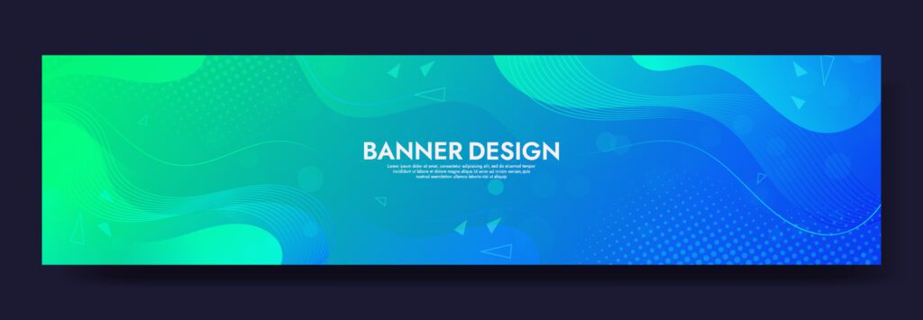 Abstract Blue Fluid Wave Banner Template Free Vector