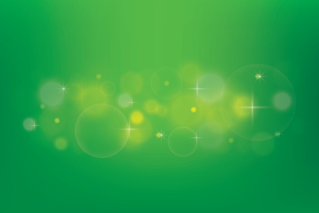 Abstract gradient background with green color and bokeh light pattern. Vector illustration. Free Vector