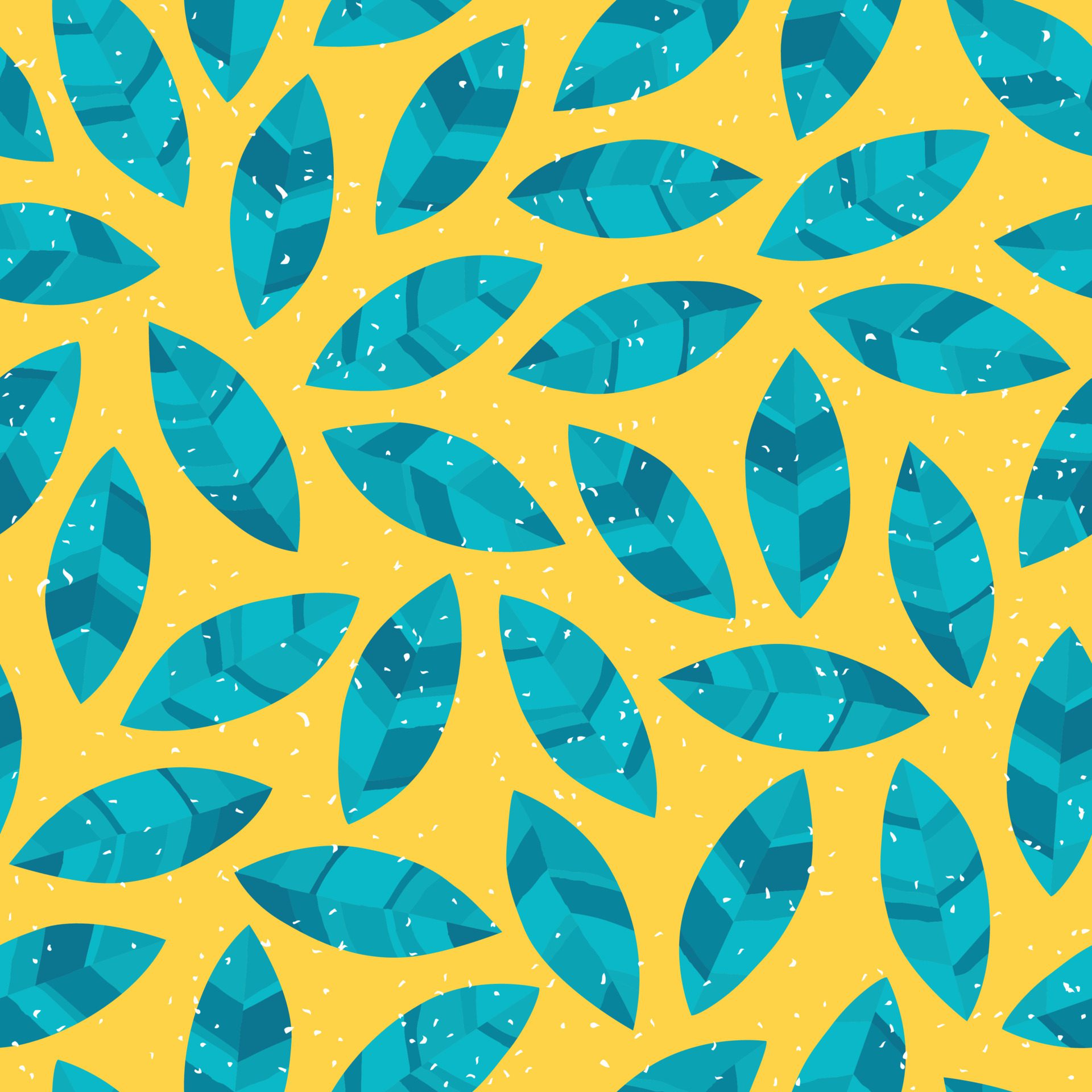 Stylish seamless pattern hand drawn leaves. Floral cute texture. Vector illustration for print, wrapping paper, design. Free Vector