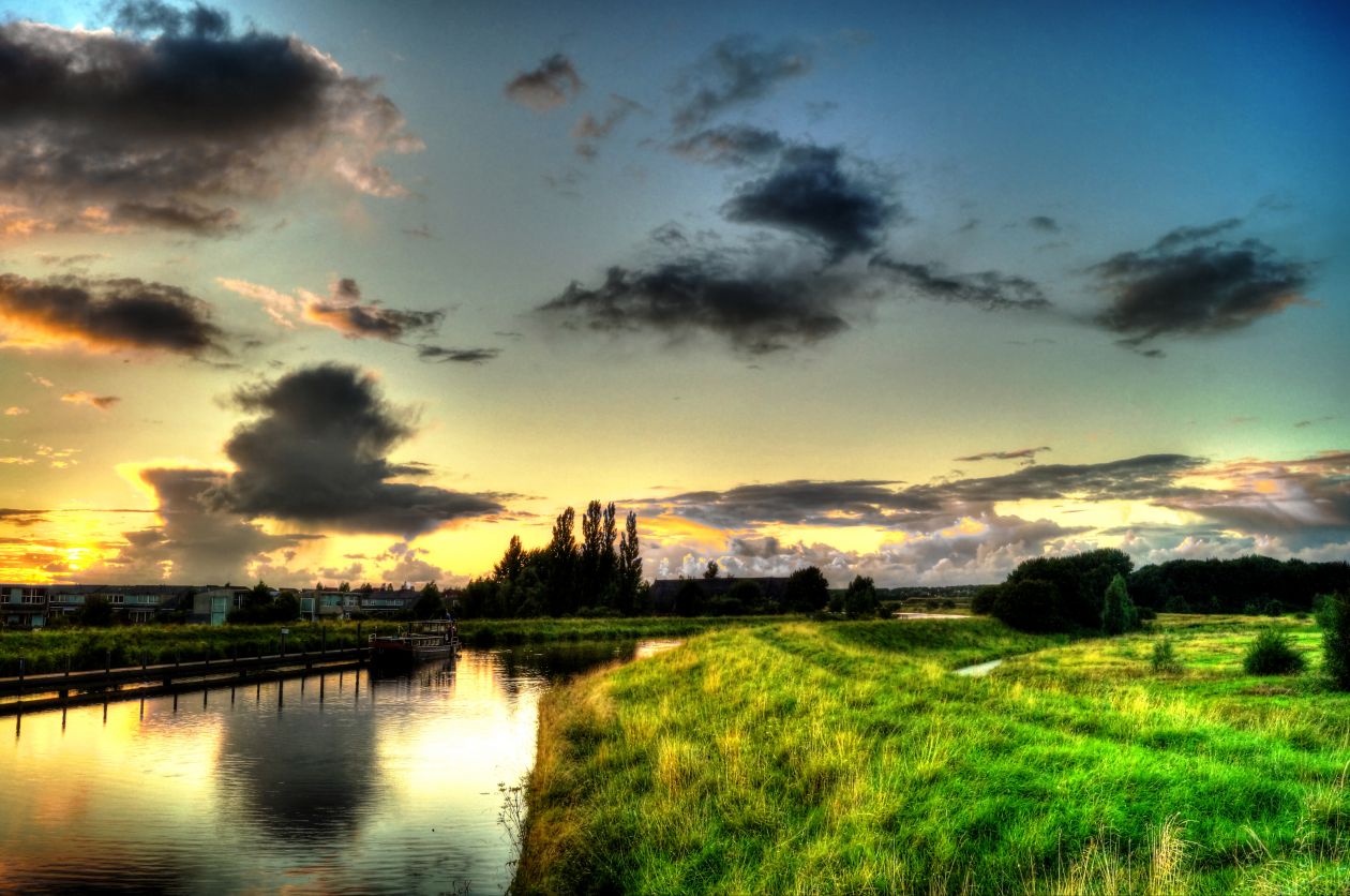 Canal near Reitdiep Stock Free