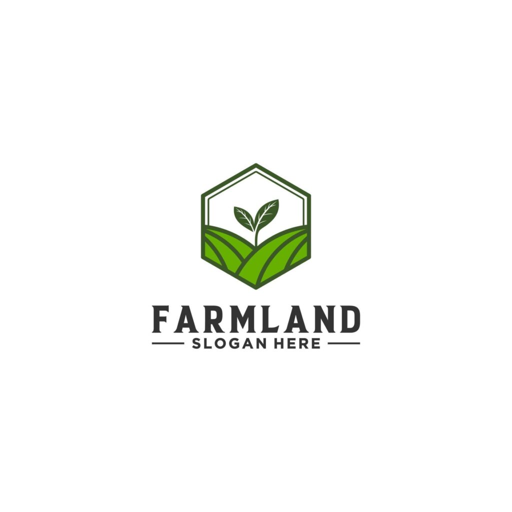 farmland logo on white background Stock Free