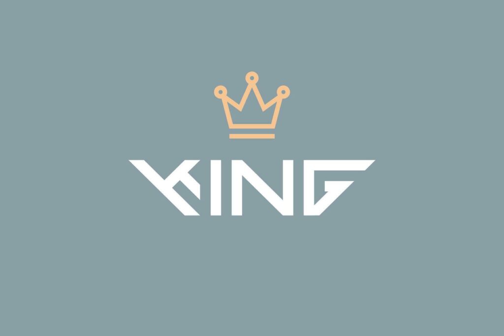 Letter King Logo Design Template Stock Free