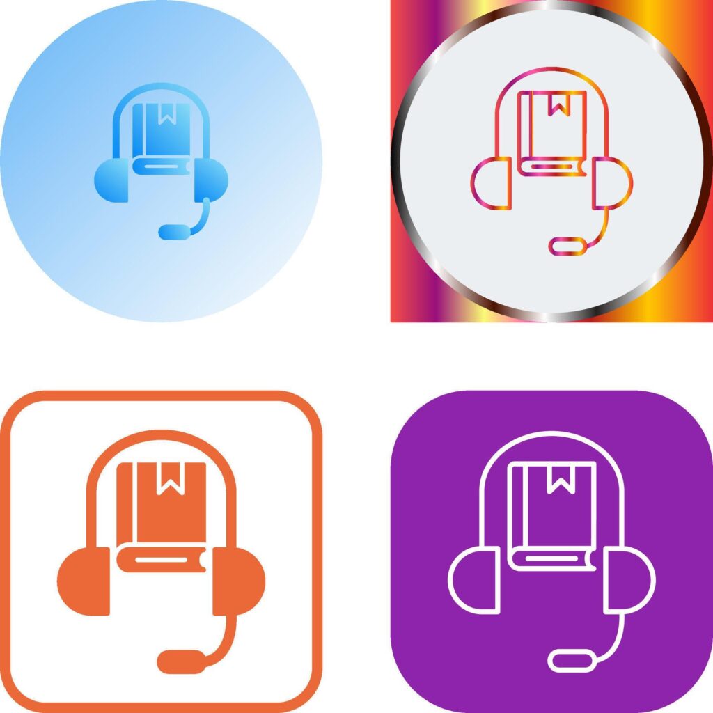 Audio Book Icon Design Stock Free