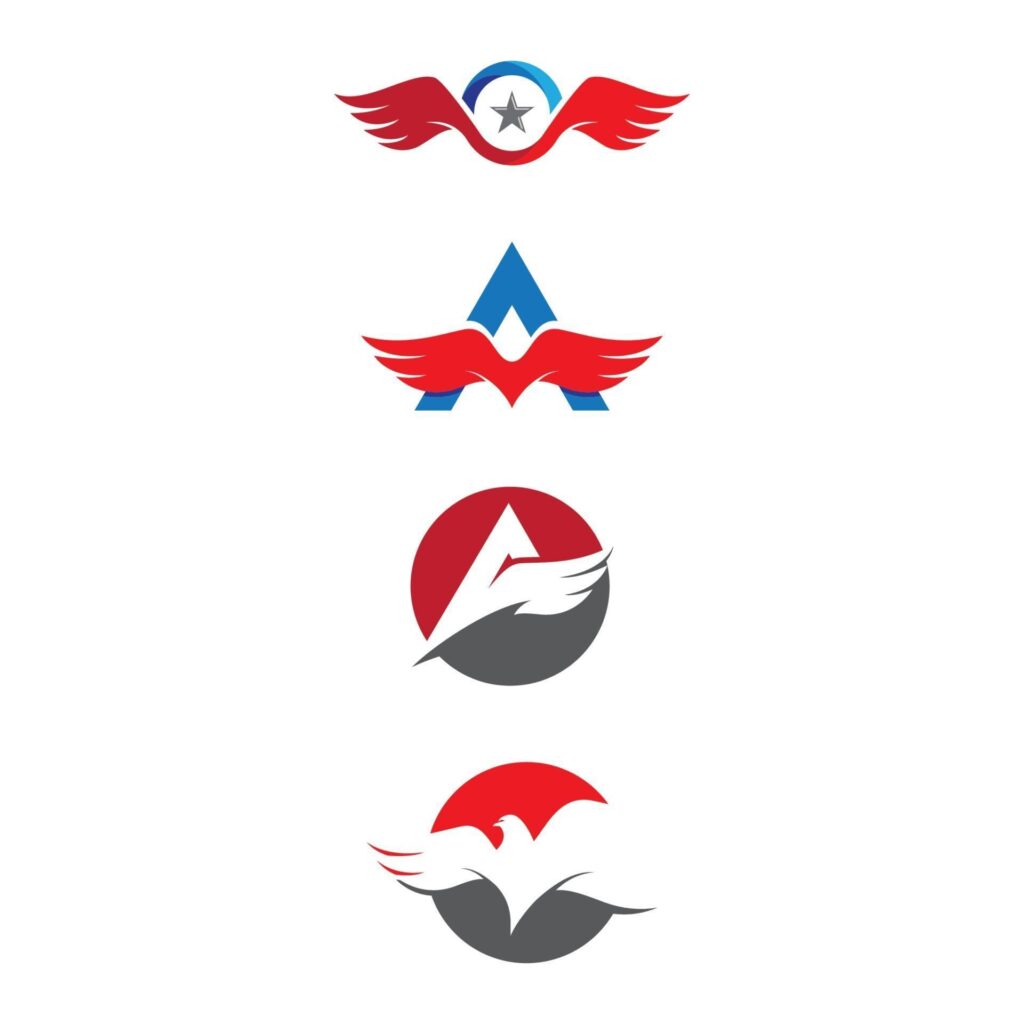 wing Falcon Logo Template vector Stock Free