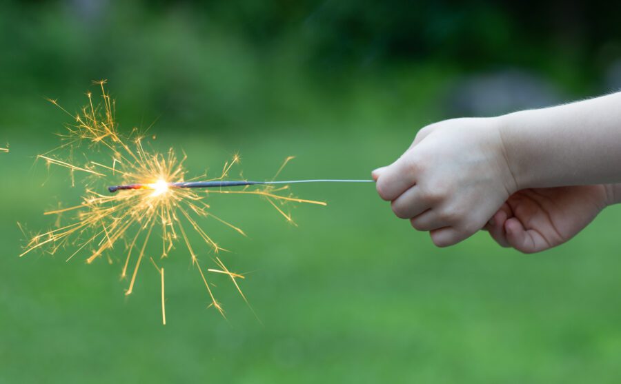 Festive Holiday Sparklers Free Stock HD Photo