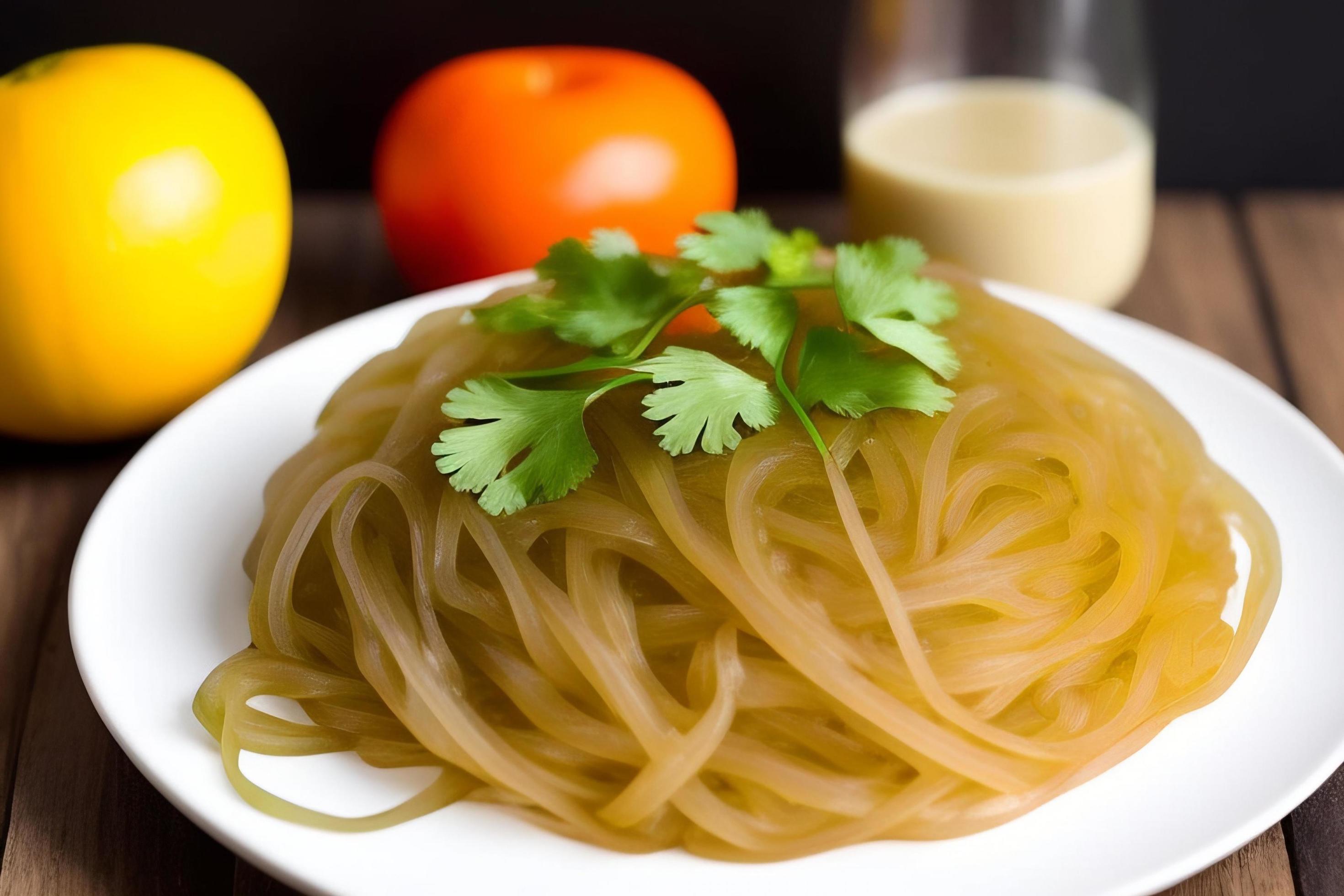 Delicious noodles. Fast food meal with appetizing pasta and chopsticks. Stock Free