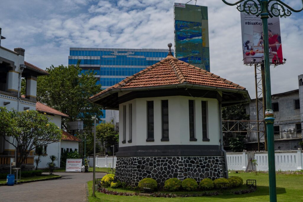 Pump house on the old mansion Semarang Central Java. The photo is suitable to use for travel destination, holiday poster and travel content media. Stock Free