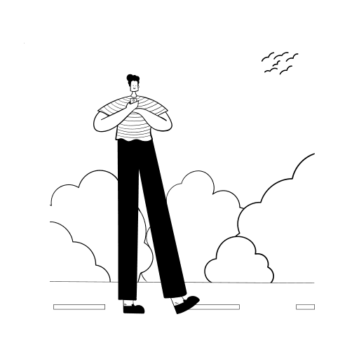 Man, with, phone illustration