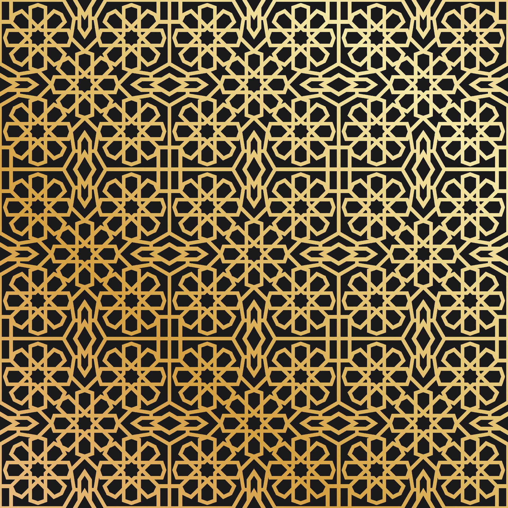 Geometric arabic islamic gold pattern, Pattern Asia. Free Vector