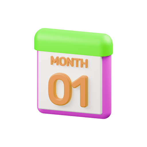 3, calendar, month 3D illustration