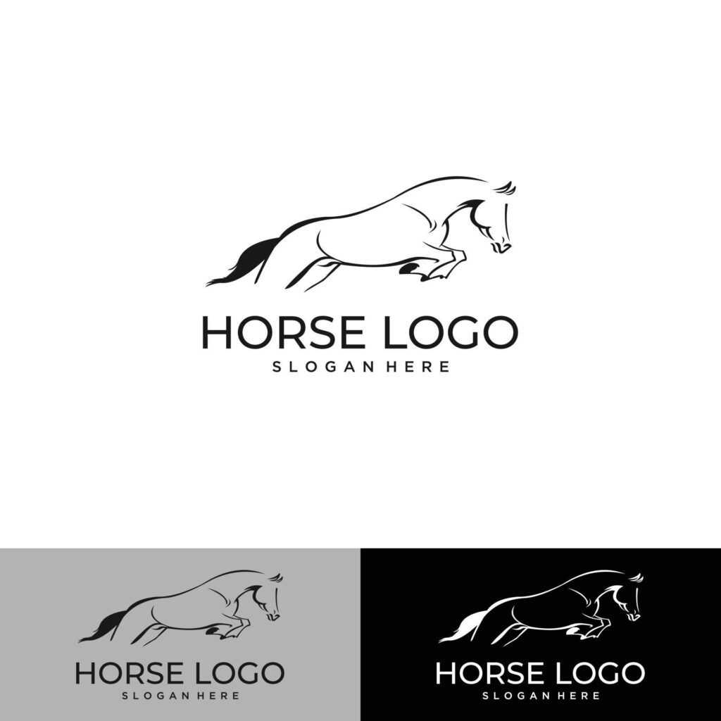 horse logo speed fast vecktor beauty vecktor logo simple Stock Free