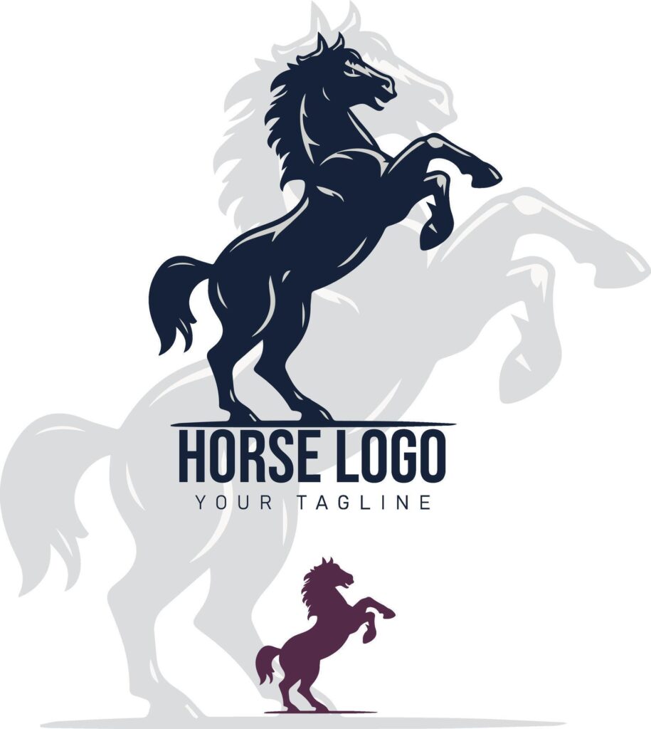 Horse logo icon template illustration Stock Free