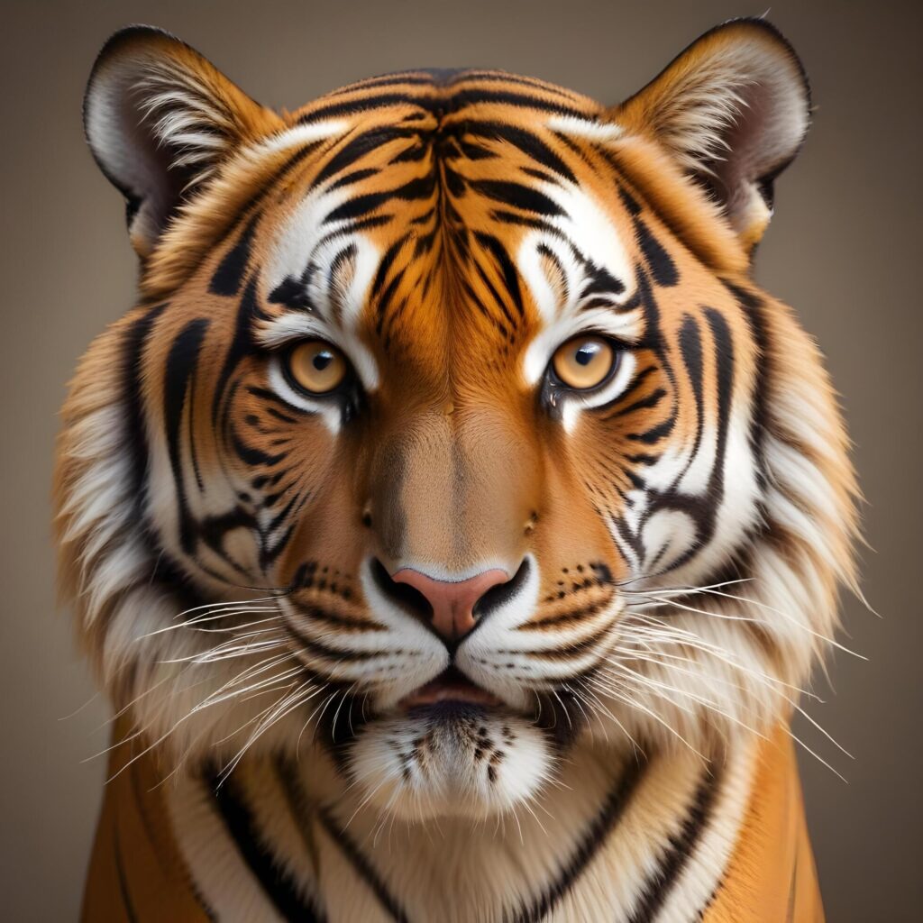 Tiger on plain background Stock Free