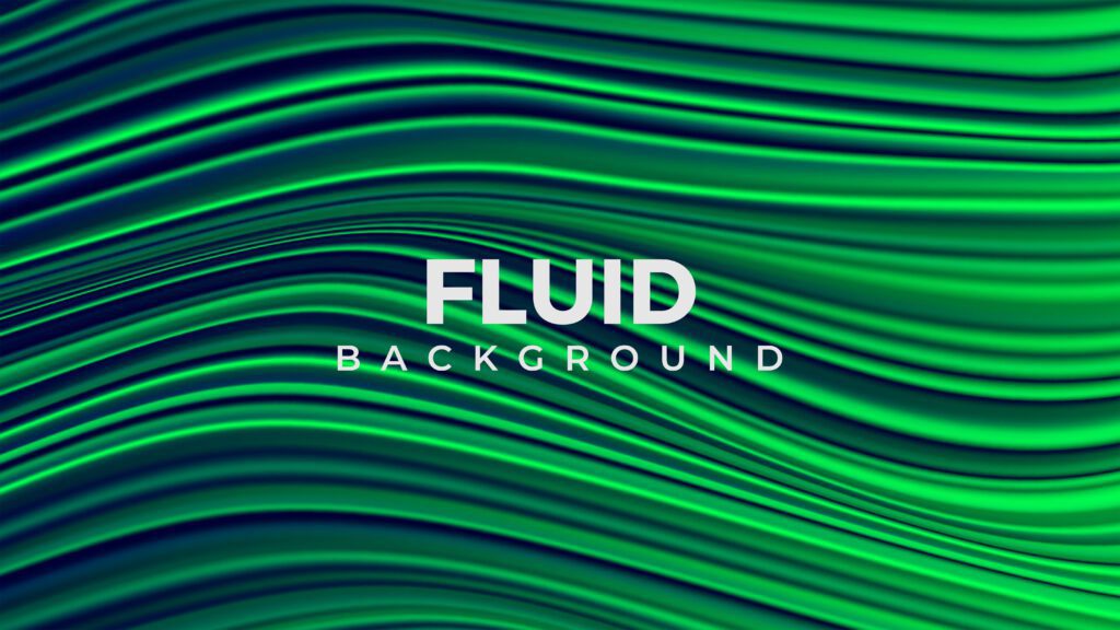 Beautiful 3d green liquid background image. Free Vector