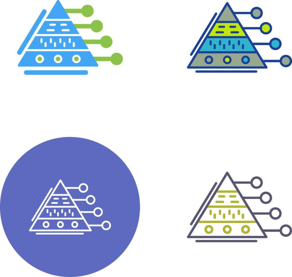 Pyramid Graph Icon Design Stock Free