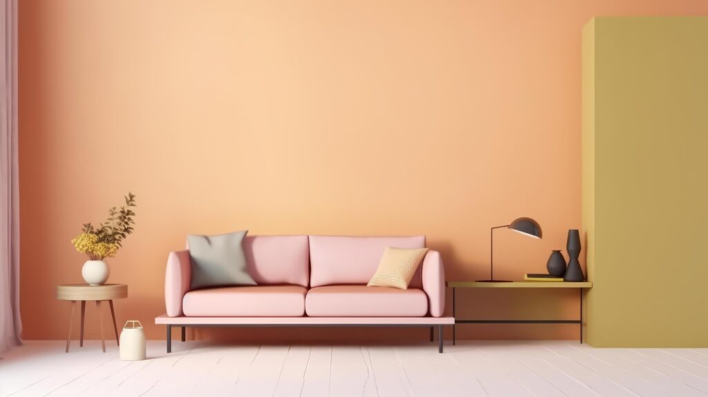 Interior design with sofa. Illustration Stock Free