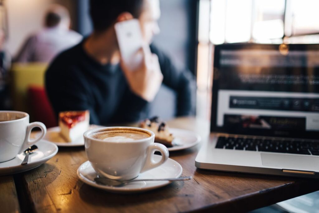 Cup of coffee in coffee shop Stock Free