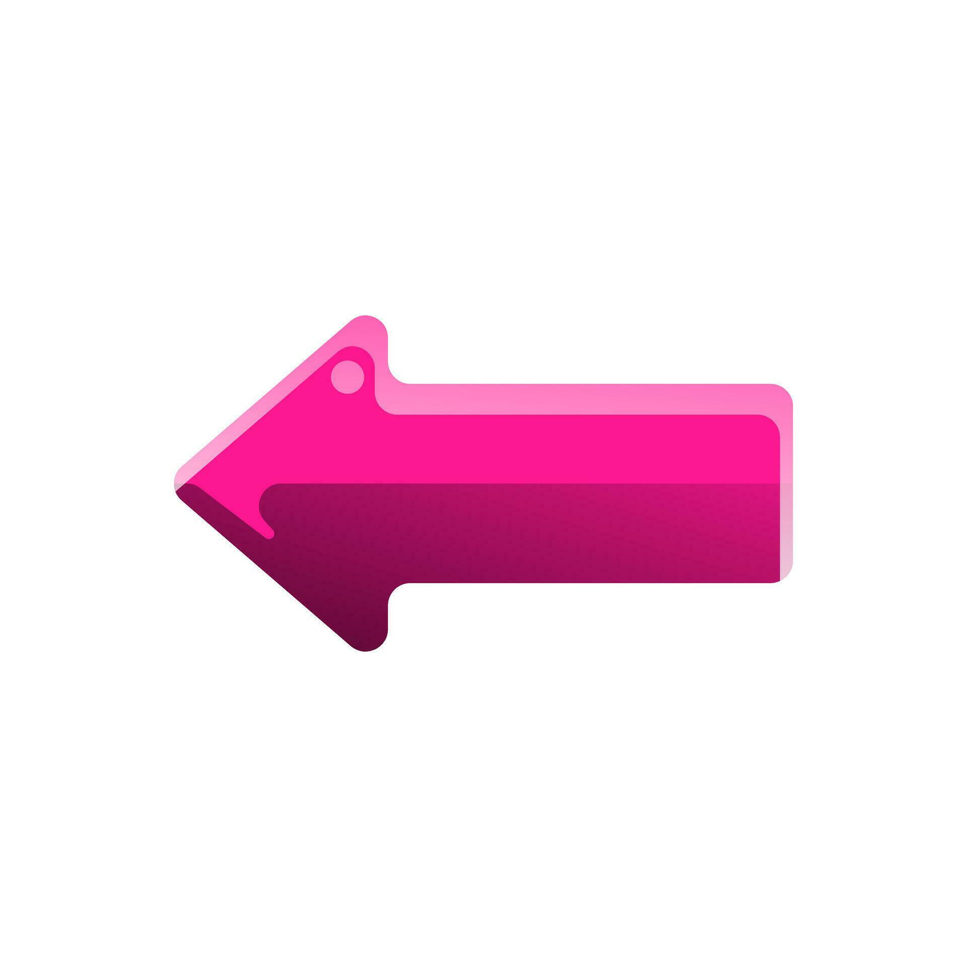 Pink Arrow Sign Flat Icon Stock Free