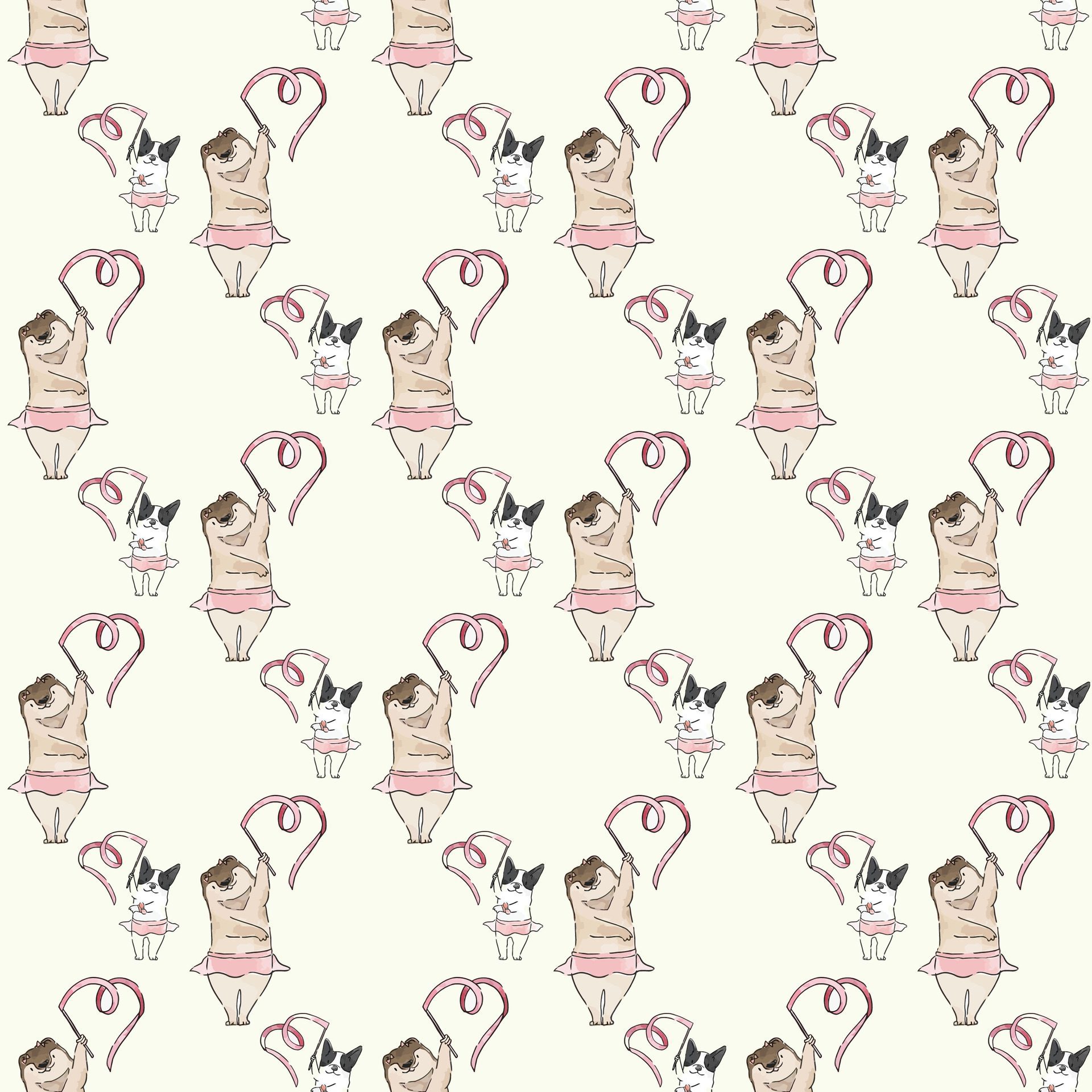 Cheerful Corgi Seamless Pattern Design Free Vector