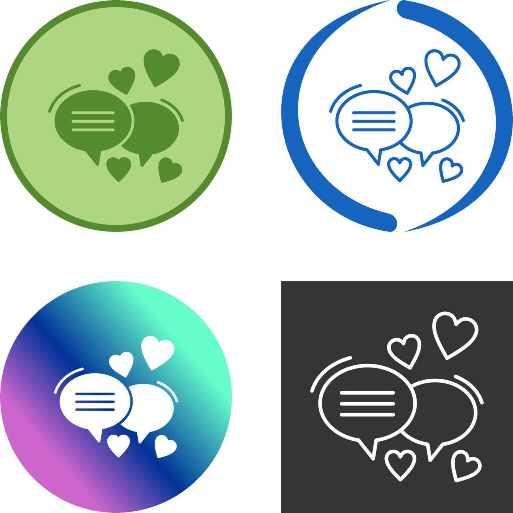 Love Chat Icon Design Stock Free