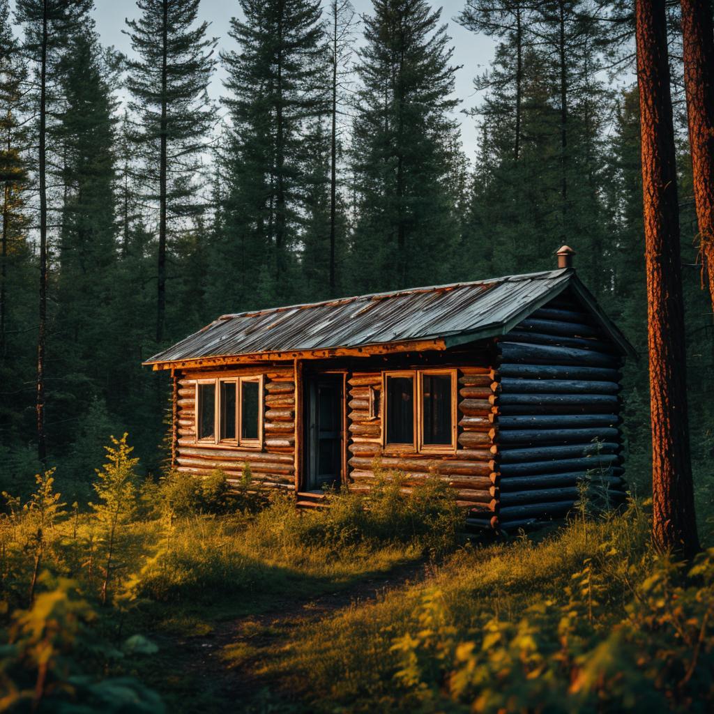 Abandoned run down cabin, by @ai_generated