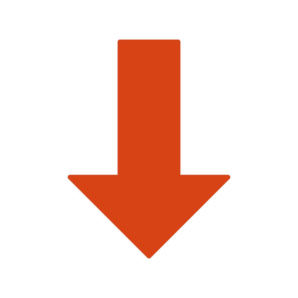 Vector Down arrow Icon Stock Free