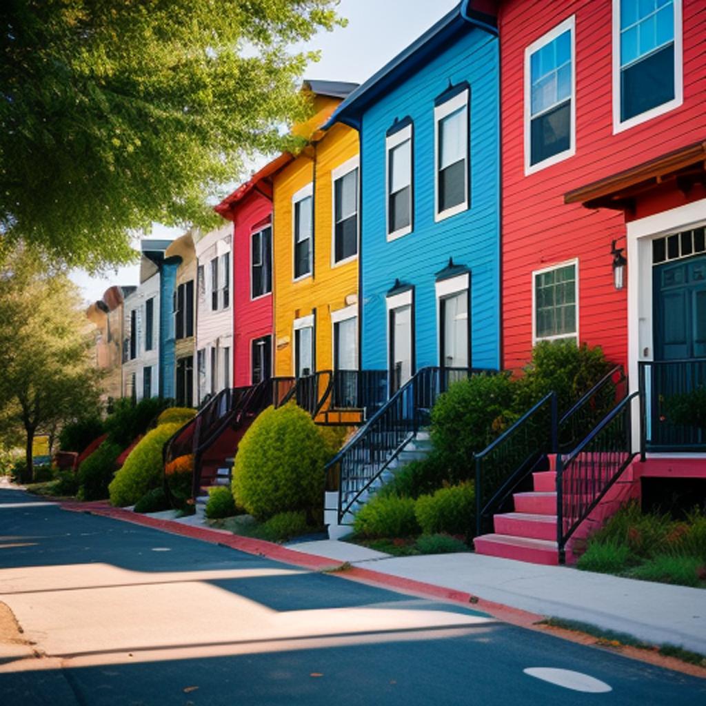 Colorful neighborhood by @jamilahbeight by @ai_generated