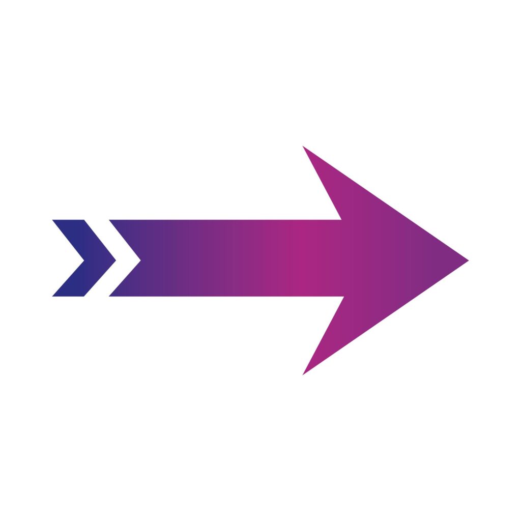 arrow direction related icon right pointed orientation gradient style Stock Free