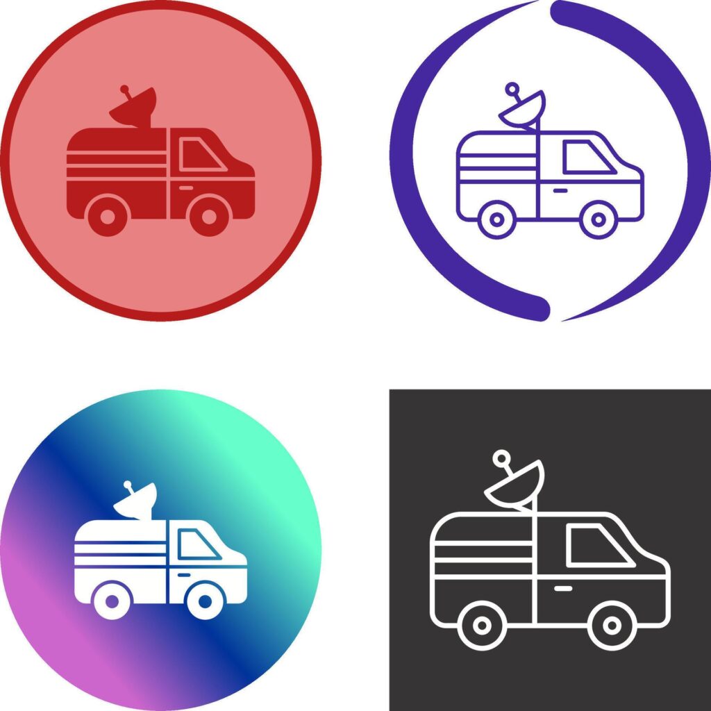 News Van Icon Design Stock Free