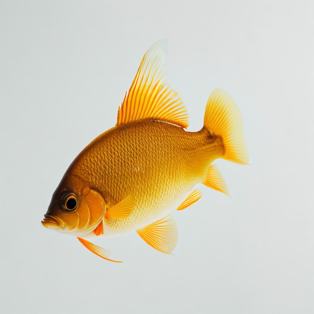 Gold fish with white by @ai_generated