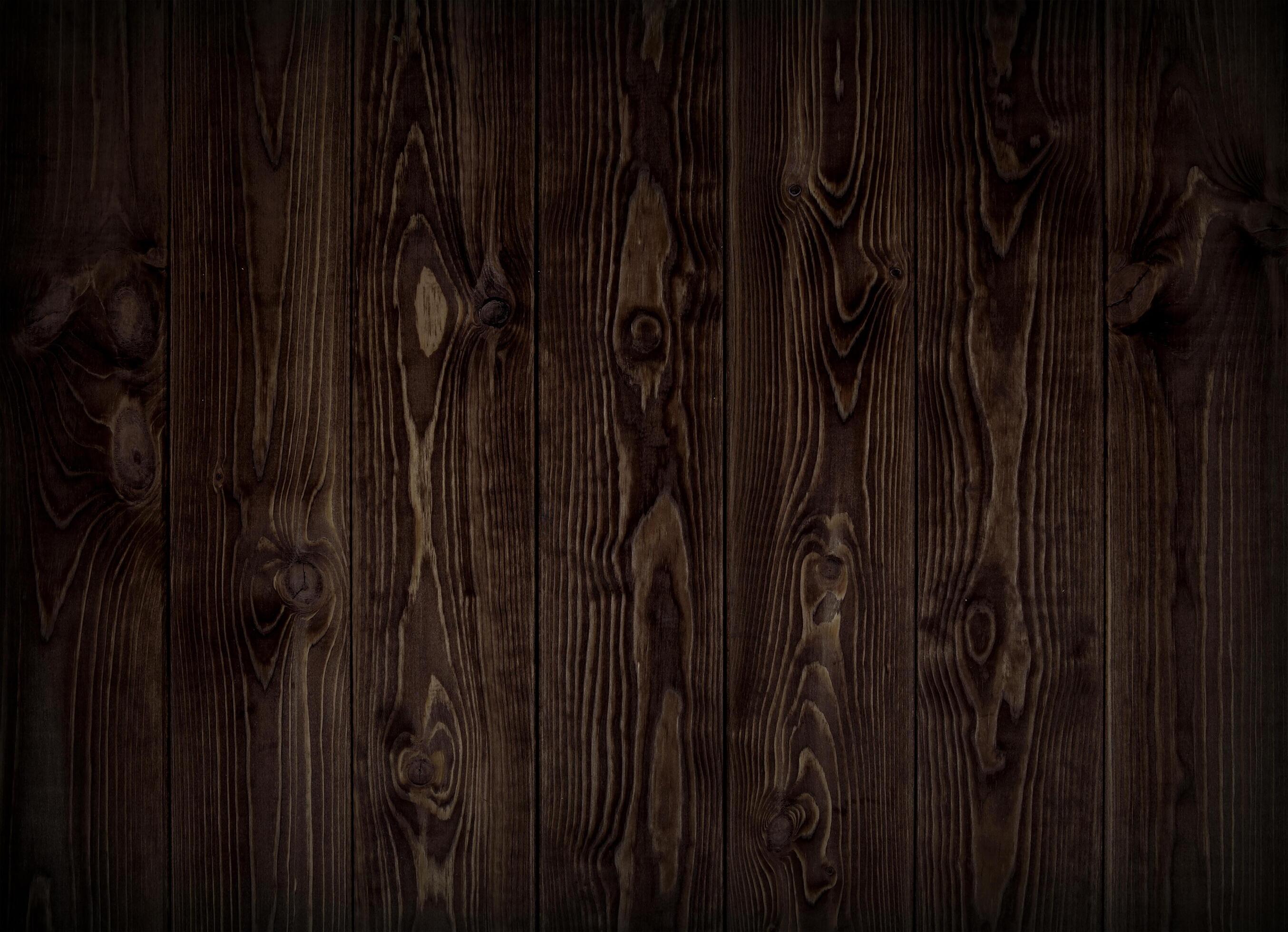 Dark wood texture, old panels background Stock Free