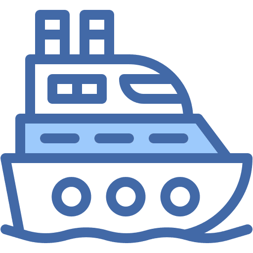 Cruise, vessel, ship icon