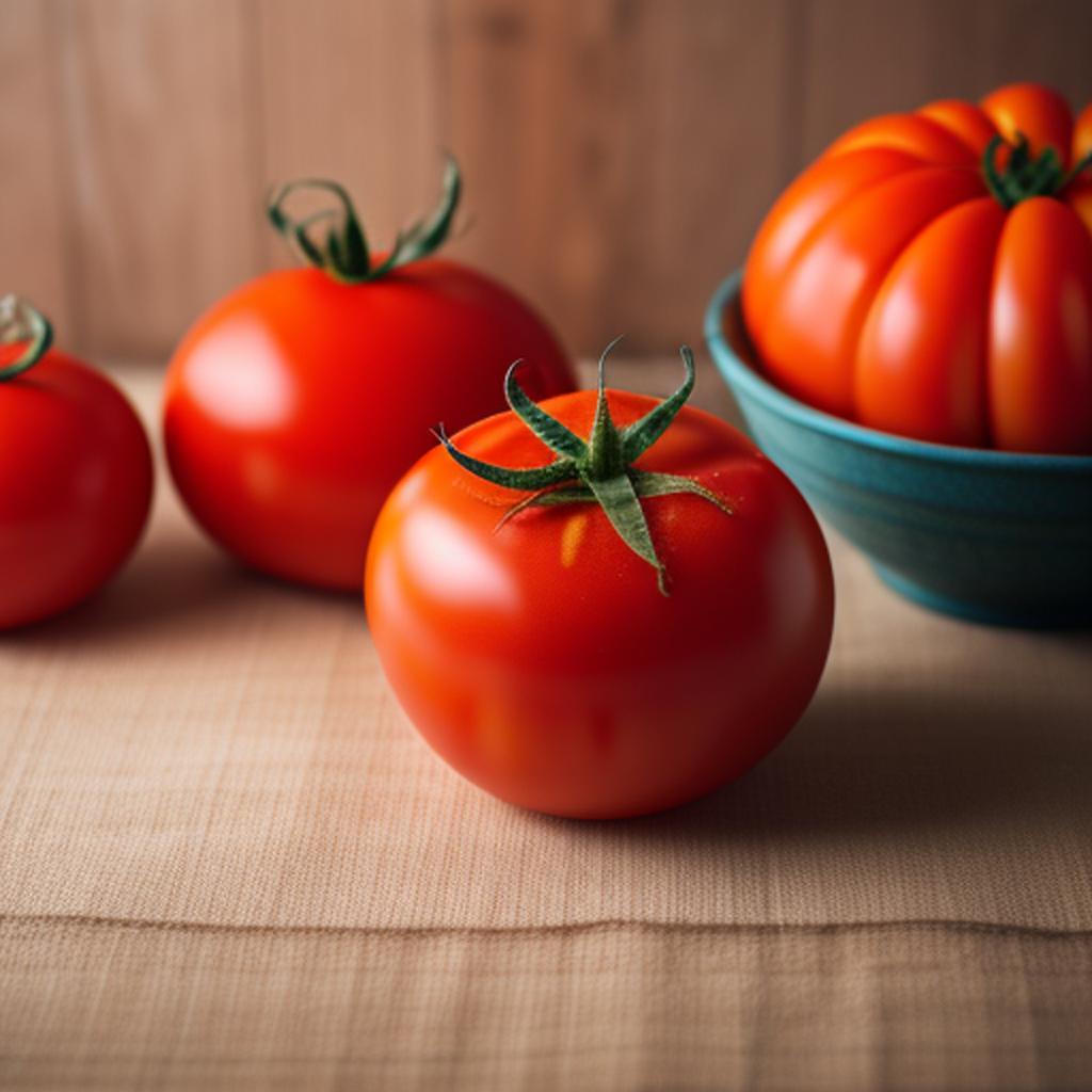 Background, Tomato on table by @ai_generated