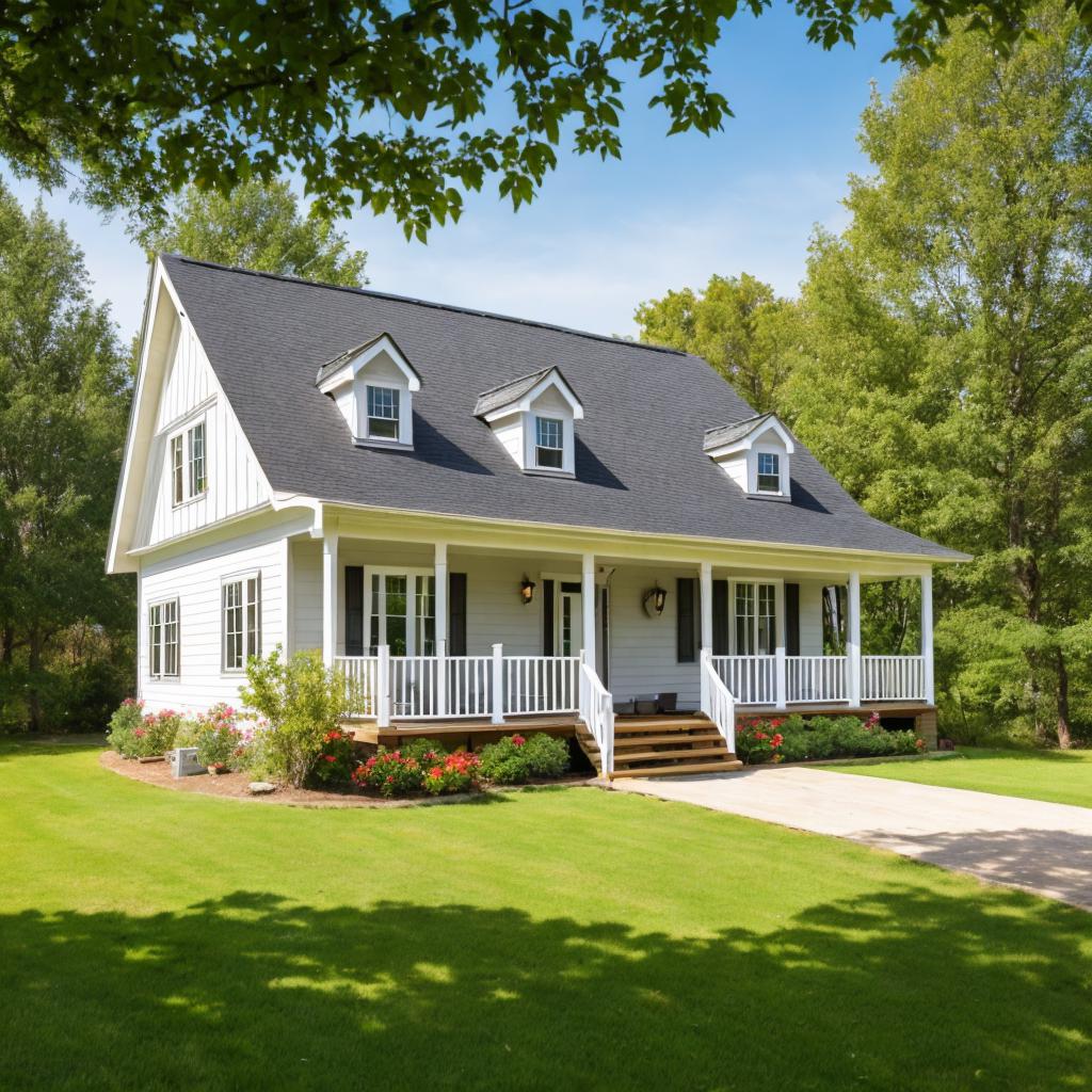 Cottage home on pasture by @ai_generated