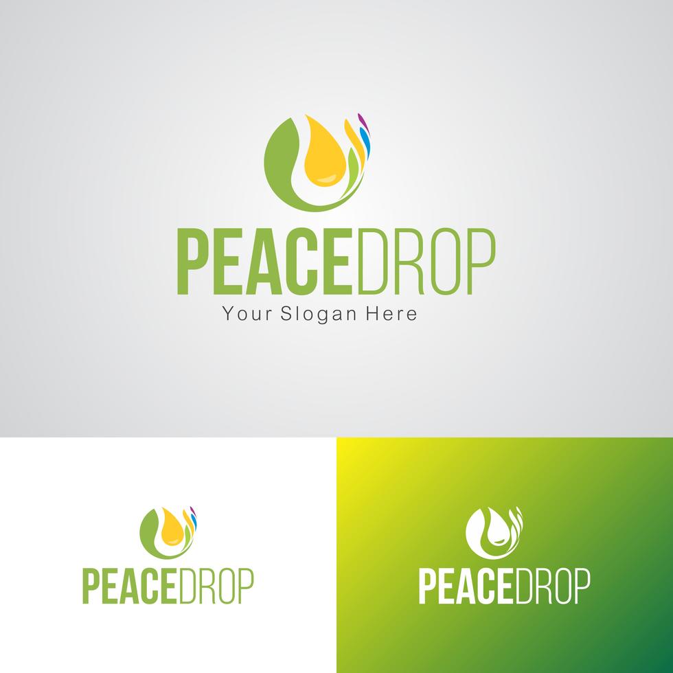 Creative Peace drop Logo Design Template Stock Free