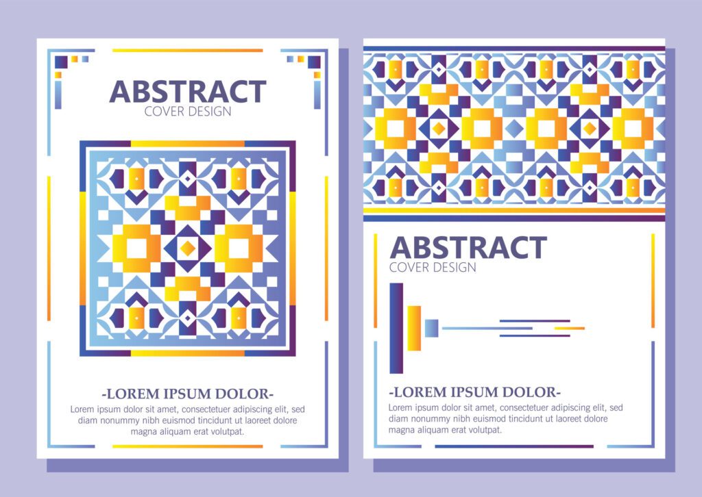 colorful abstract pattern cover design Free Vector and Free SVG