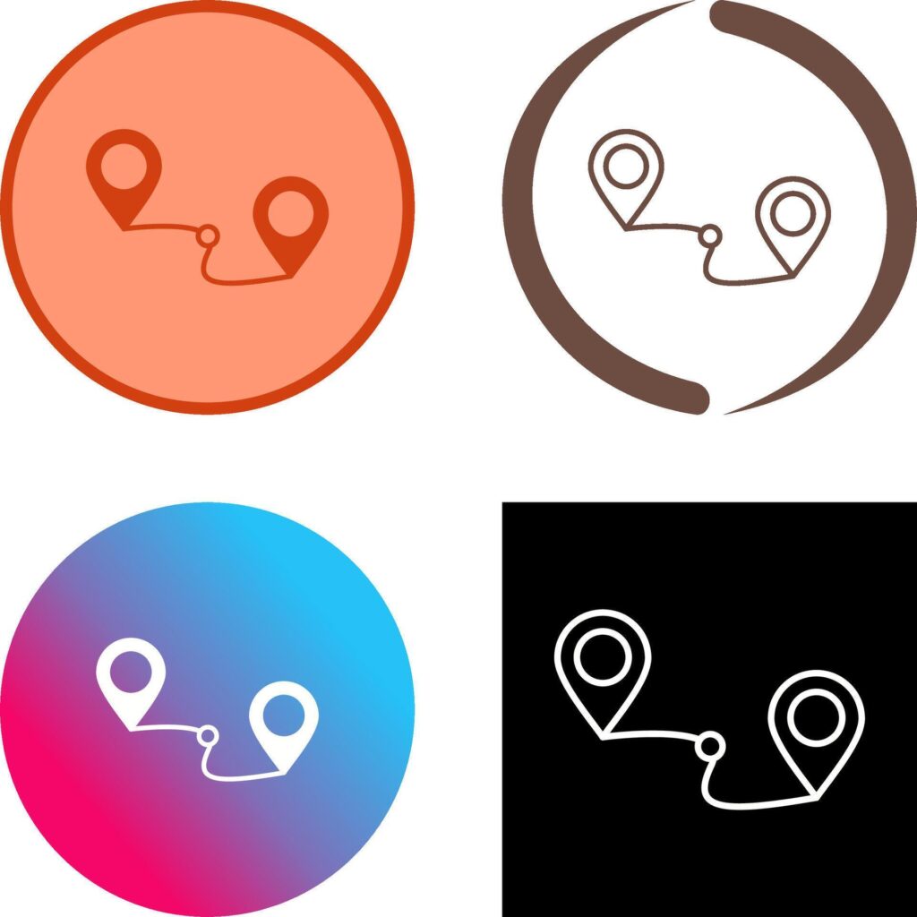 
									Route Icon Design Stock Free