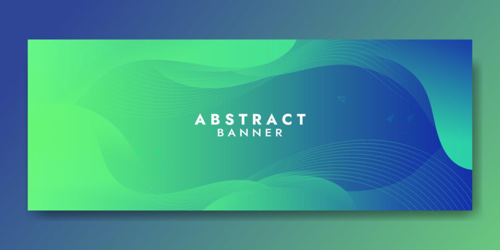 Abstract Green Fluid Wave Banner Template Free Vector