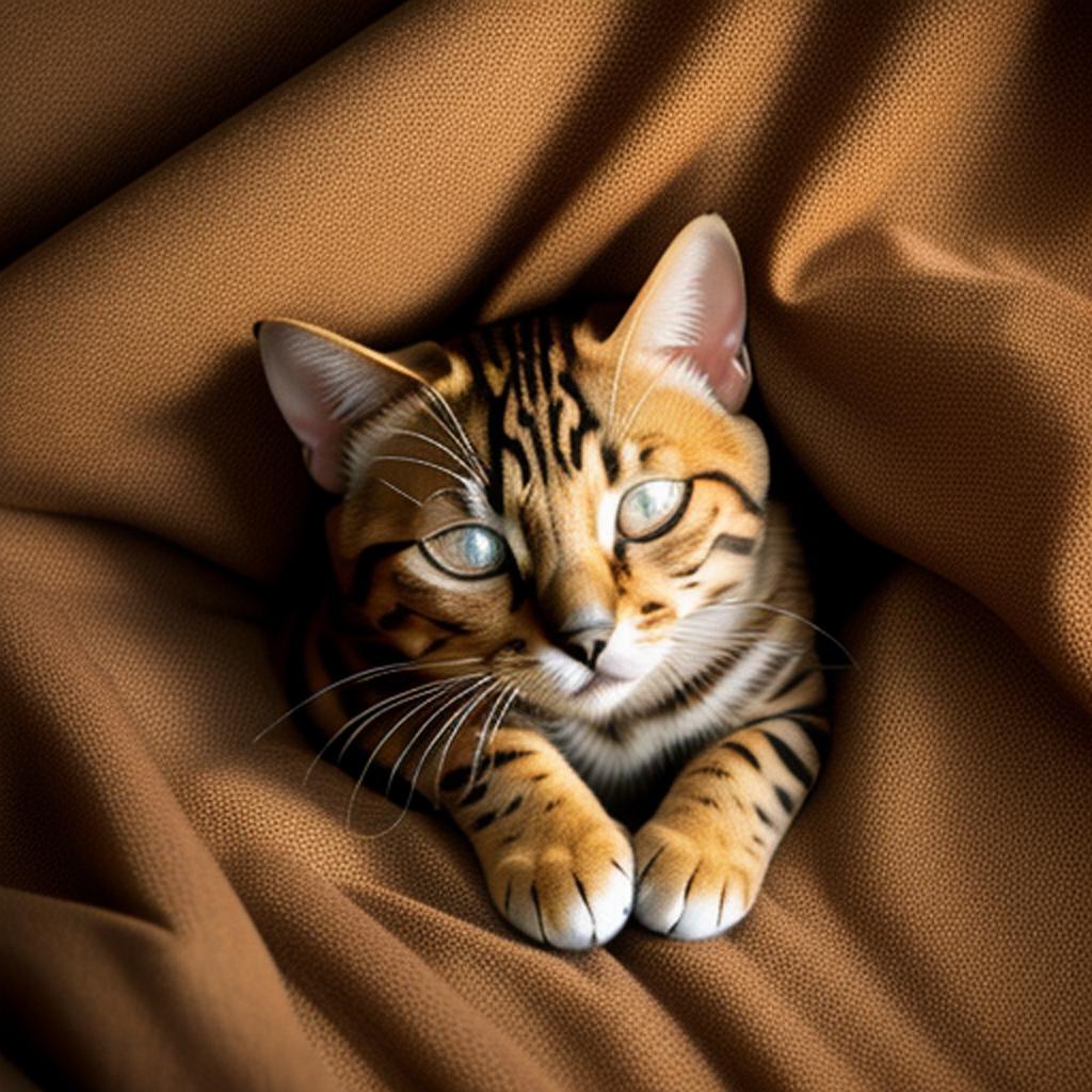 Bengal cat who is by @ai_generated