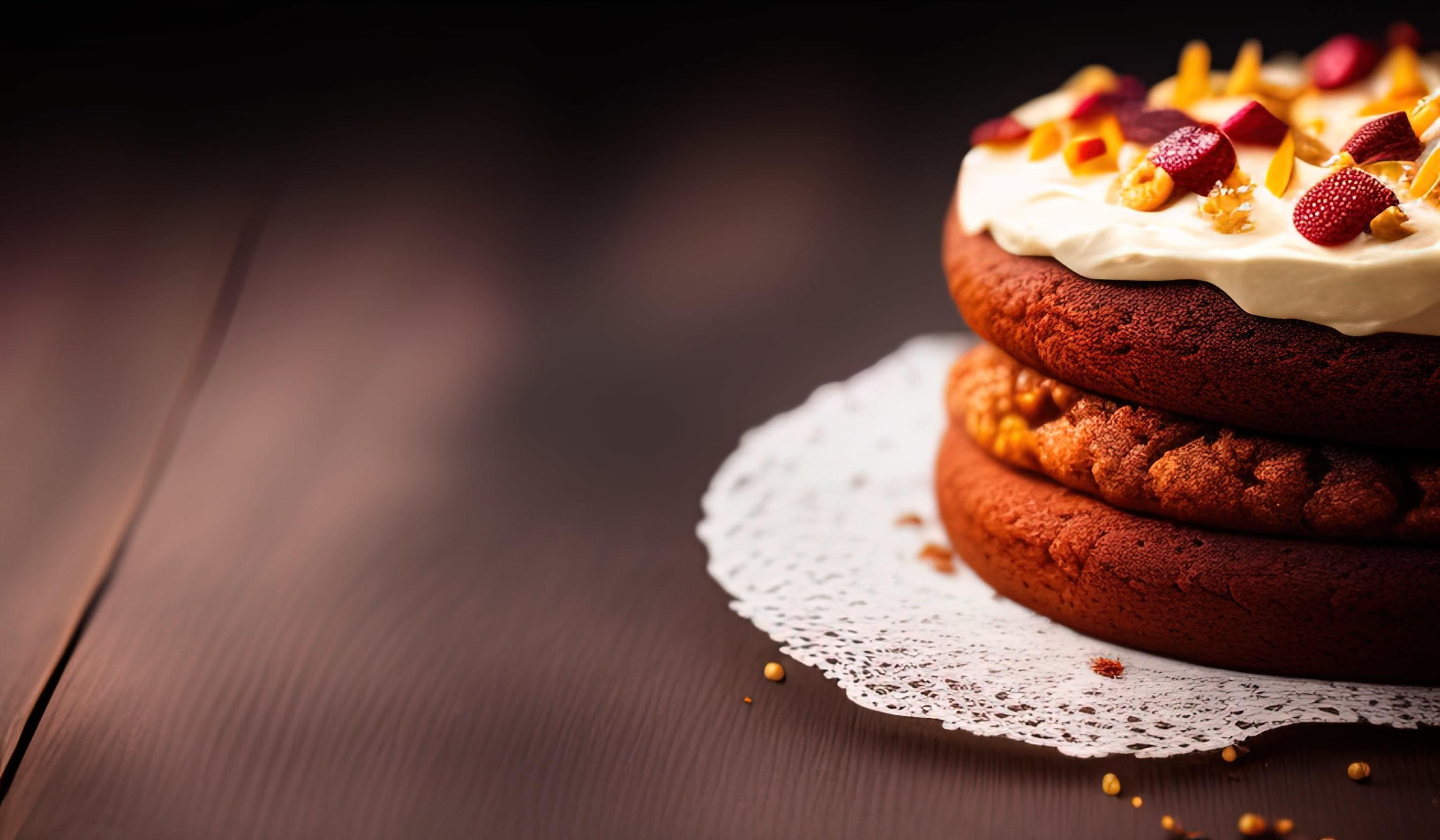 advertising professional food photography close up of a christmas cake Stock Free