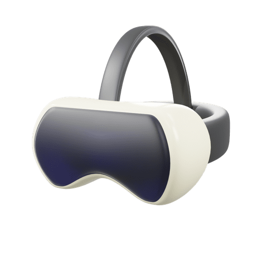 Vr, headset, support 3D illustration