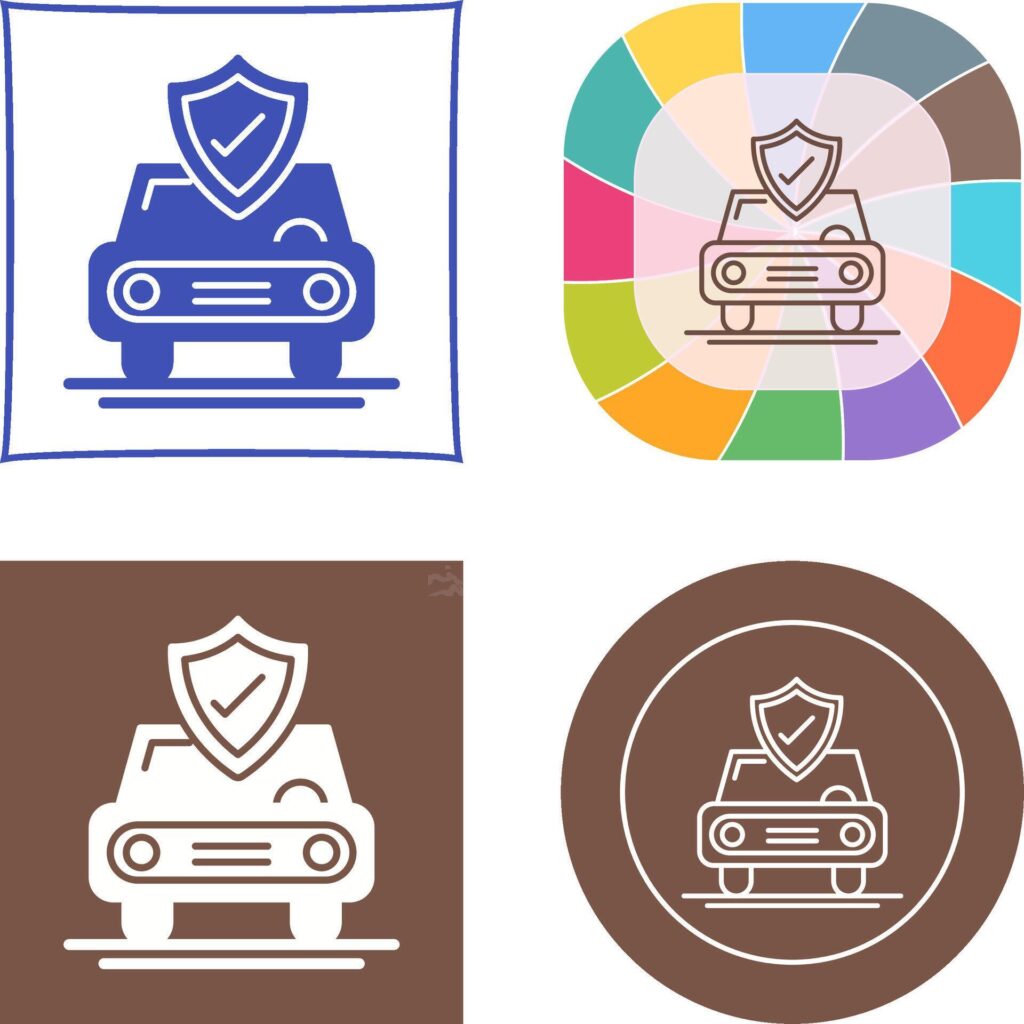 Car Protection Icon Design Stock Free