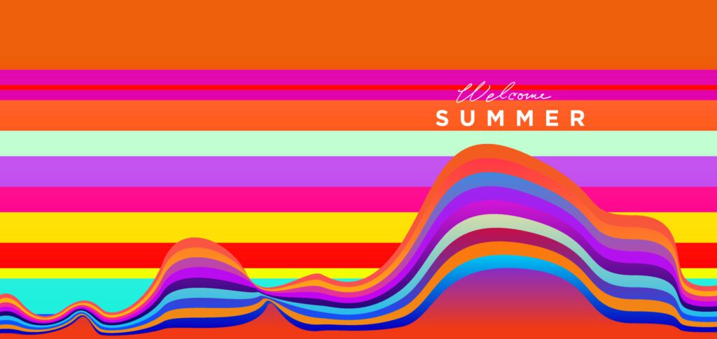 Colorful summer abstract background Free Vector and Free SVG