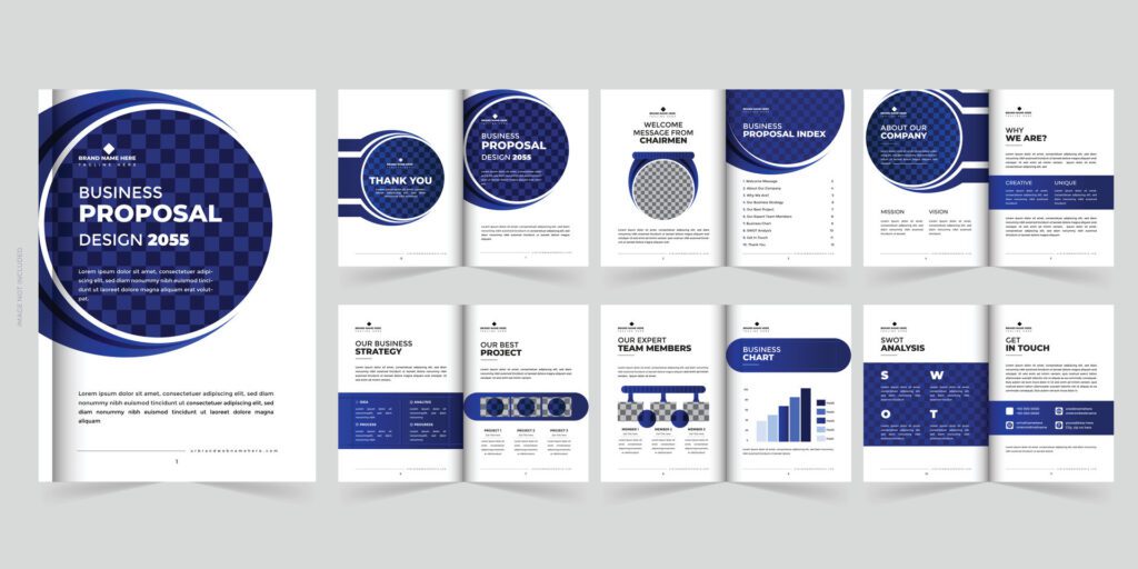 Bi-Fold Brochure Template Design For Multipurpose Use Free Vector