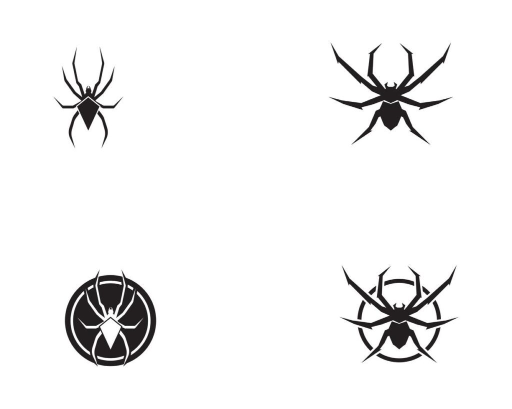 Spider logo vector illustrations Stock Free