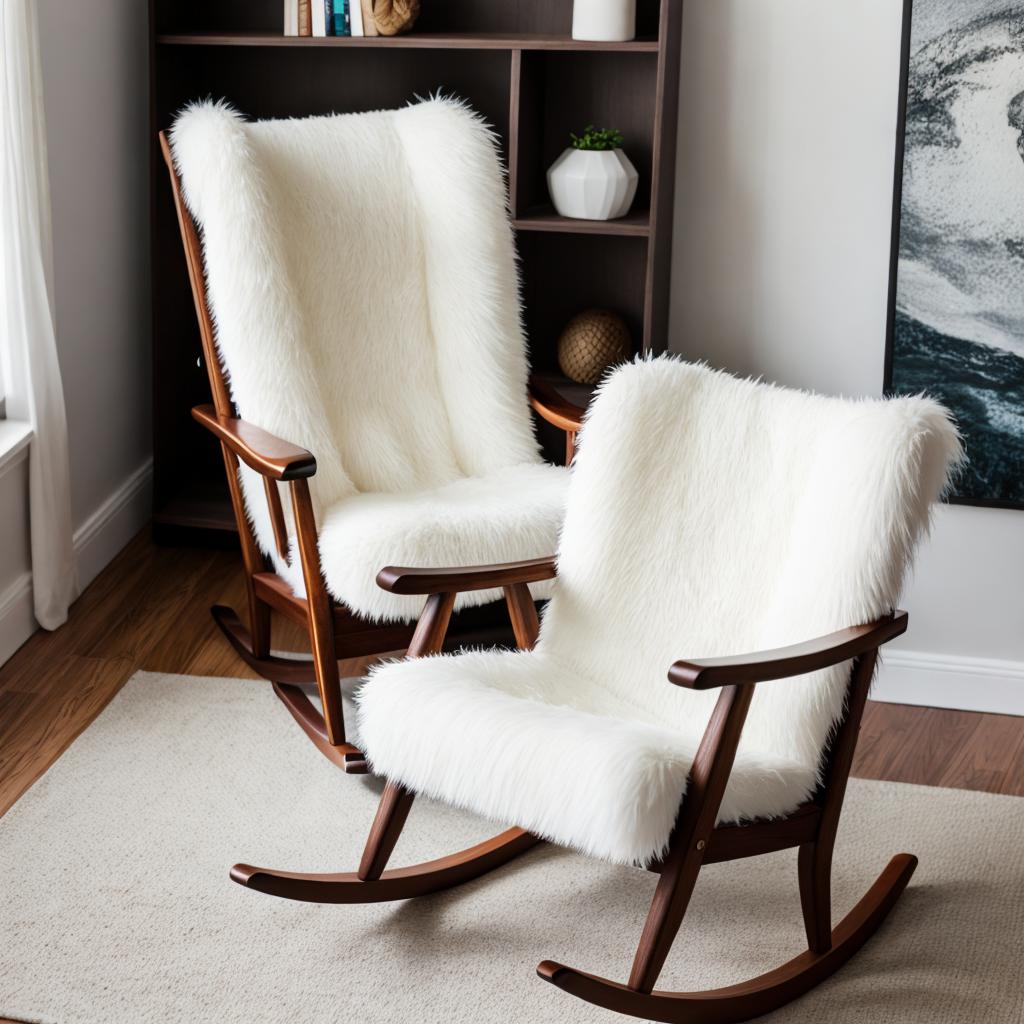 Fluffy rocking chair by by @ai_generated