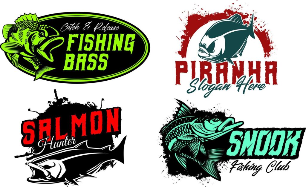 Fish Logo. Fishing Logo. Bundle of unique and Fresh fishing logo bundle template. great to use as any fishing company and Product logo. Stock Free