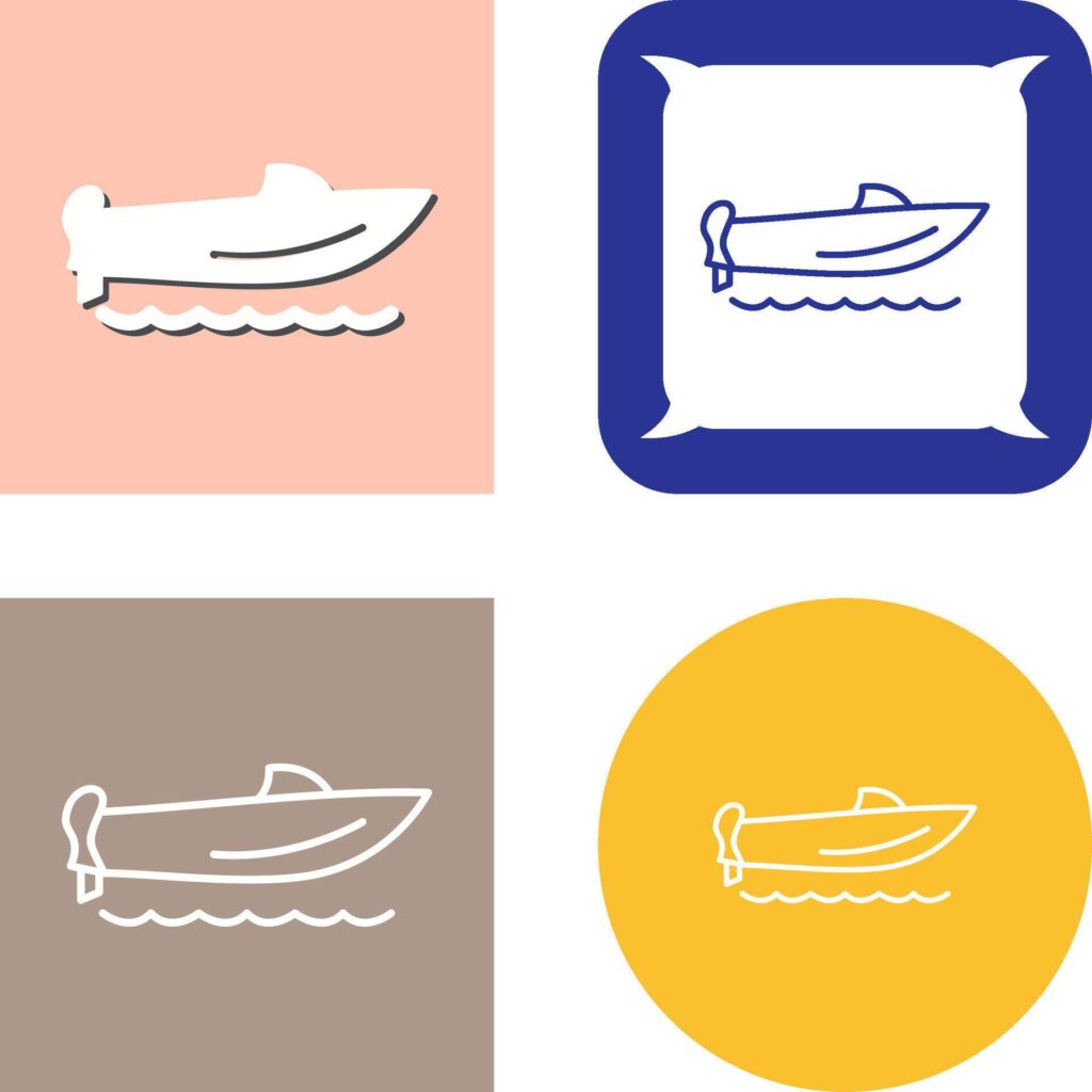 Speed Boat Icon Design Stock Free