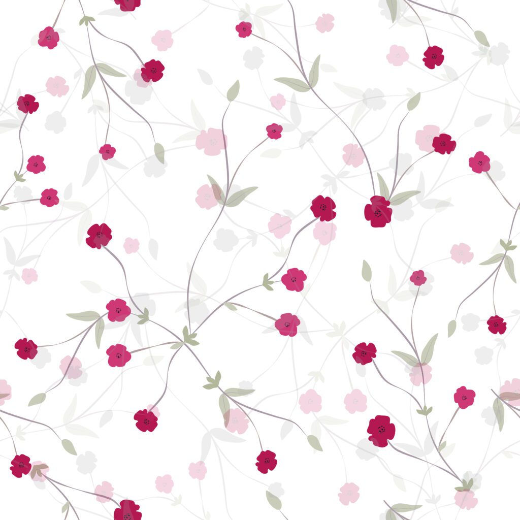 Elegant small pink bud floral seamless pattern Free Vector